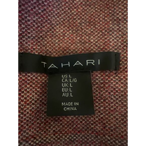 Tahari Sweater - drop shoulder mock neck classy beige  size L - Picture 9 of 14